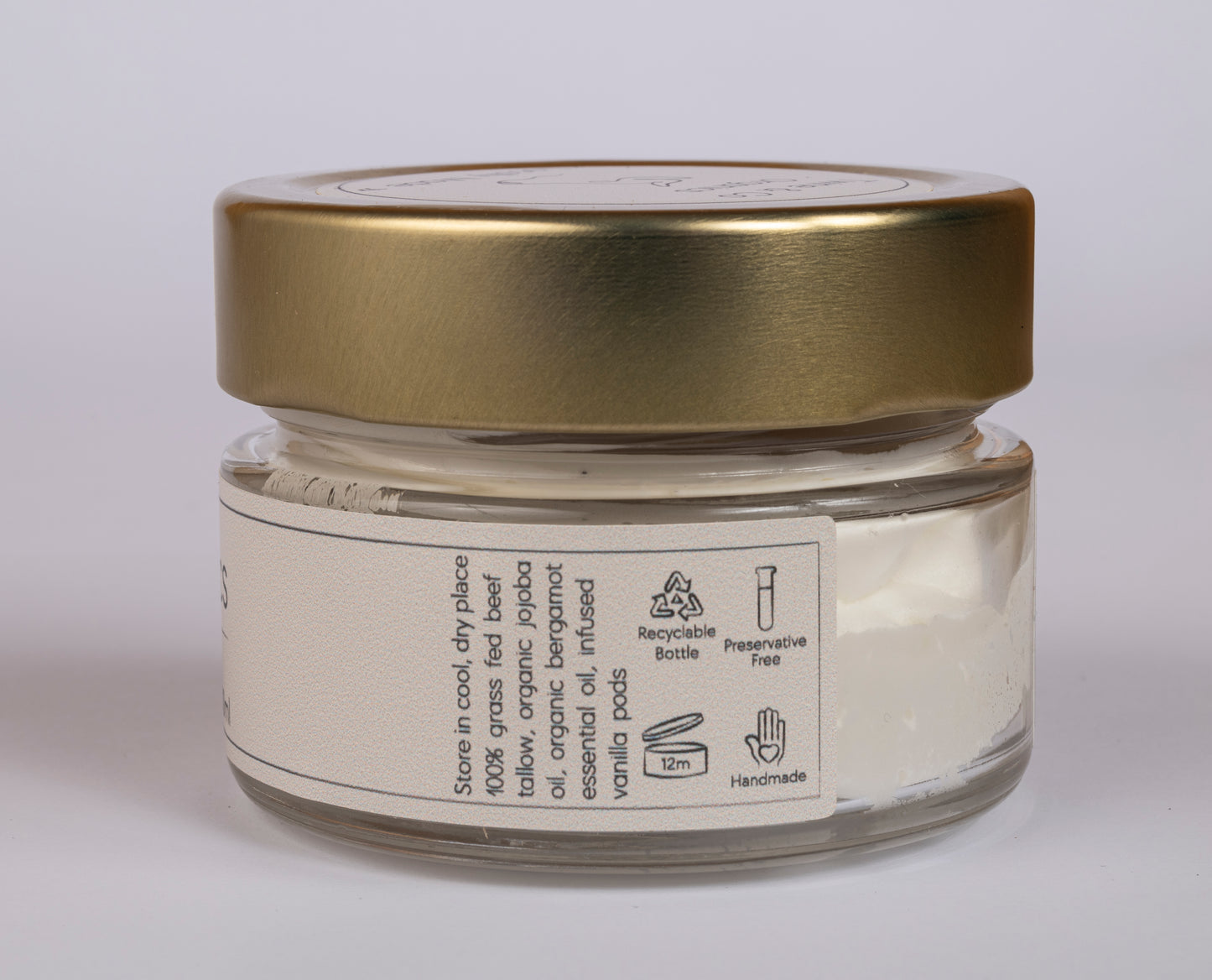 Tallow Face Balm - bergamot & Vanilla